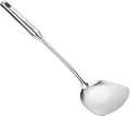 Wok Spatula Stainless Steel, Wide Metal Spatula with Hollow Long Handle Wok Utensils,Silver/14.7Inch-Ruum Studio Home
