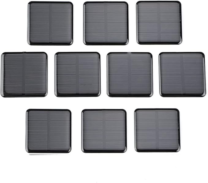 SUNYIMA 10pcs Mini Monocrystalline Solar Cells Solar System Kit 50mm X 50mm/1.96" X 1.96" 2V 160MA for DIY Charge Solar Panels-Ruum Studio Home
