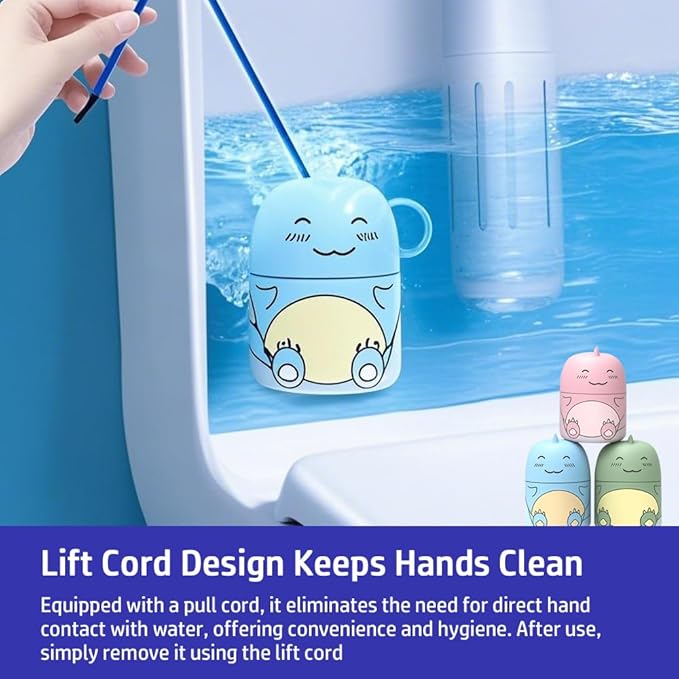 Cute Dinosaur-Shaped Toilet Bowl Cleaner Bottle, Bathroom Toilet Tank Cleaner with Ocean, Jasmine, and Peach Scent,Three bottles can be used for 9 months (1, Three colors and three bottles)-Ruum Studio Home