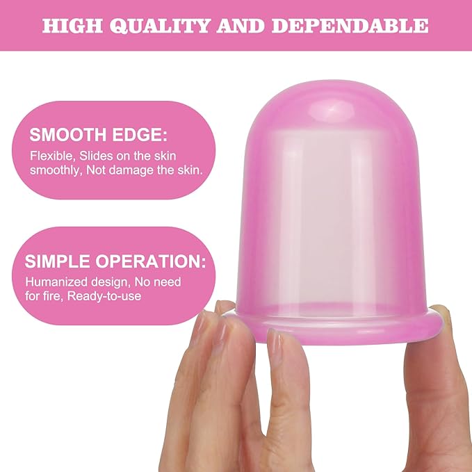 Silicone Cupping Therapy Set - Cupping Kit for Massage Therapy - Cellulite Remover Cupping Set - Anti Cellulite Cup Massager, Vacuum Suction Massage Cups for Cellulite Reduction-Ruum Studio Home