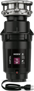 Moen Lite Series PRO Compact Continuous Feed Garbage Disposal for Kitchen Sink with Power Cord, GXP33C-Ruum Studio Home