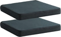 Chair Cushion for Dining Chairs with Ties Set of 2 Non Slip Memory Foam Kitchen Room Chair Pads for Outdoor Patio Furniture 17x16 Inch, Black-Ruum Studio Home