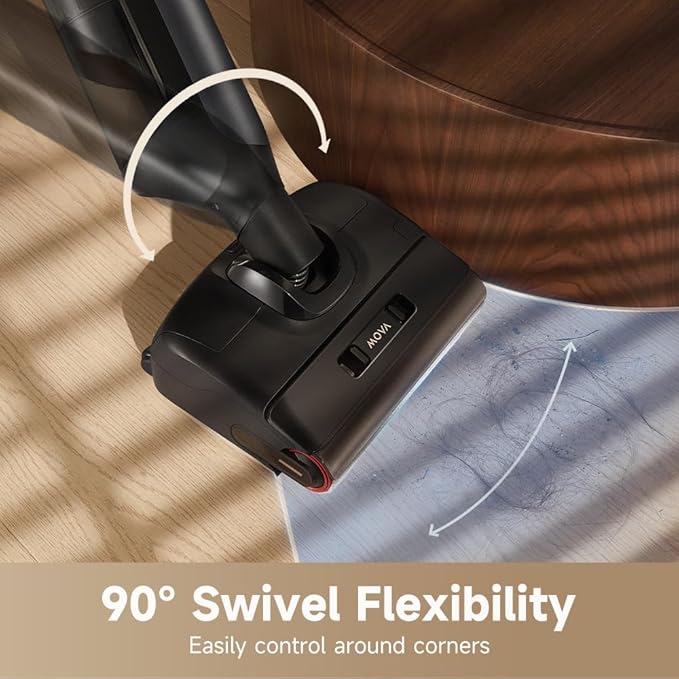 MOVA M10 Cordless Wet Dry Vacuum Cleaner 180° Lie-Flat Smart Vacuum Mop All in One for Hard Floor, 167°F Flashdry Self-Cleaning, Zero inch Dual-Edge Cleaning, 18000Pa Suction, Zero-Tangle for Pet Hair-Ruum Studio Home
