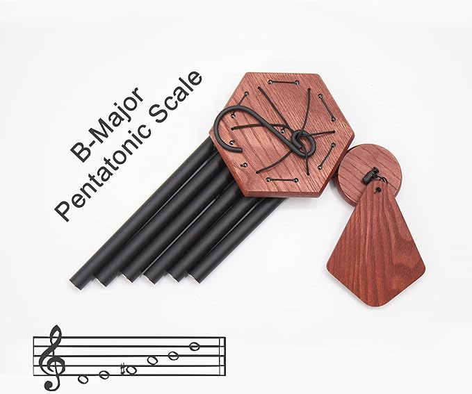 Small Wind Chimes for Outside, Wind Chimes Outdoor Tuned Soothing Melody, Wind Chime for Mom/Housewarming, Black WindChimes Outdoors Decoration.-Ruum Studio Home