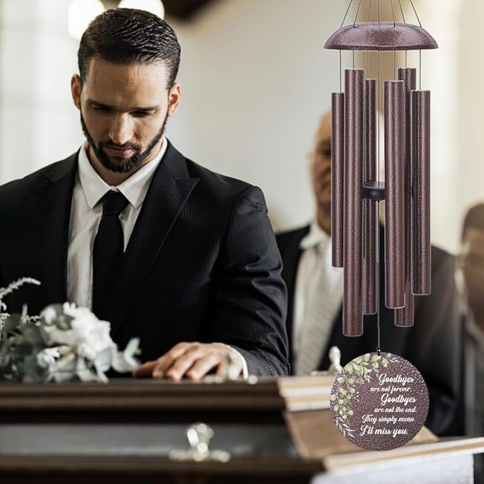 Personalized Memorial Wind Chimes, Customized Wind Chime Outdoor, Custom Wind Chimes in Loving Memory, Sympathy Gift After The Loss of Mom Dad, or Loved One-Ruum Studio Home