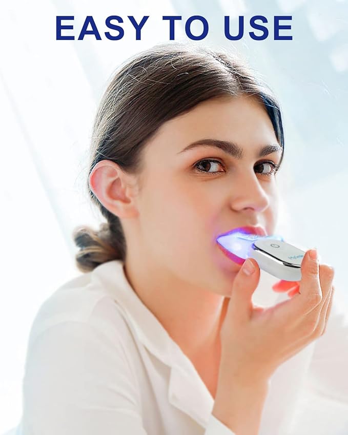 MySmile Teeth Whitening Strips Kit 14 Treatments with 28 LED Light - 10 Min Non-Sensitive Fast Whitening Teeth Enamel Safe Teeth Whitener - Helps to Remove Deep Stains-Ruum Studio Home