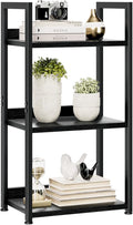 NUMENN Narrow Bookshelf, 3 Tier Bookshelves, Home Office Bookcase Shelf Storage Organizer, Free Standing Storage Shelving Unit for Bedroom, Living Room and Home Office, Black-Ruum Studio Home