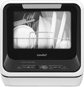 COMFEE' Portable Mini Dishwasher Countertop with 5L Built-in Water Tank for Apartments& RVs, No Hookup Needed, 6 Programs, 360° Dual Spray, 162℉ High-Temp& Air-Dry Function-Ruum Studio Home
