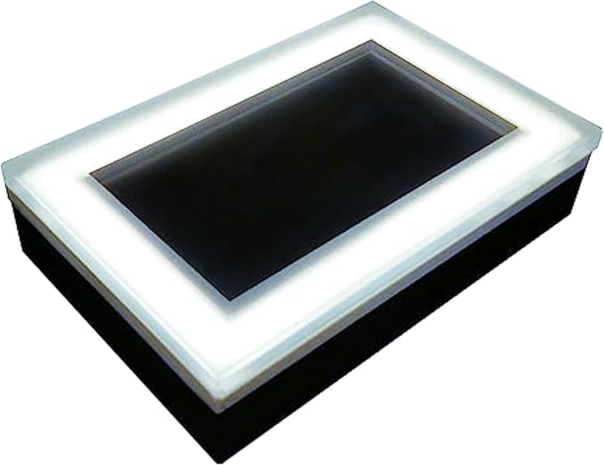 LUMENGY Solar Paver Light 6×9 inch, 5000K, Up to 20 Hours Continuous Lighting, Stainless Steel, Thick Glass, Glare-Free Illumination for Driveways, Pathways & Garden, Waterproof & Drive-Over Rated-Ruum Studio Home