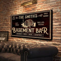 Tailored Canvases Custom Bar Sign - Personalized Basement Bar Decor, Lounge Canvas Wall Art for Man Cave, Kitchen, Pub & Diner, Rustic Home Bar Sign, Ready-to-Hang, Unique Printable Art-Ruum Studio Home