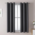 ChrisDowa Grommet Blackout Curtains for Bedroom and Living Room - 2 Panels Set Thermal Insulated Room Darkening Curtains (Dark Grey, 38W x 45L)-Ruum Studio Home