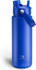 Insulated Water Bottle with Straw Stainless Steel Water Bottle, Leak-Proof, BPA-Free, Double Wall Vacuum Keeps Cold for 24 Hours for Sports, Travel, School (32 oz, Royal Blue)-Ruum Studio Home