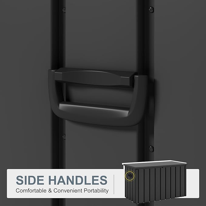 PURPLE LEAF Outdoor Deck Box 120 Gallon Waterproof Lockable Storage Box Container with Lid Deck Organization for Patio Cushions Side Table Pool Accessories Garden Tools, Gray-Ruum Studio Home