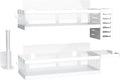 PUSDON Metal Wall Hanging Basket 2 Packs DIY Suitable for Multiple Scenes - Middle White Netting Set-Ruum Studio Home