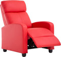 BestMassage | Recliner Chair | No Massage Function | Pu Red | with Lumbar Support, Adjustable Push Back, Wide Armrests, Footrest & Padded Seat | Easy Assembly | for Living Room, Home Theatre-Ruum Studio Home