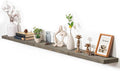 Fun Memories Floating Shelves for Wall Dec, 72"x8" Rustic Reclaimed Wood Shelves, Heavy-Duty Wall Mounted Shelves with Invisible Brackets for Living Room, Bedroom, Kitchen, Grey Finish-Ruum Studio Home