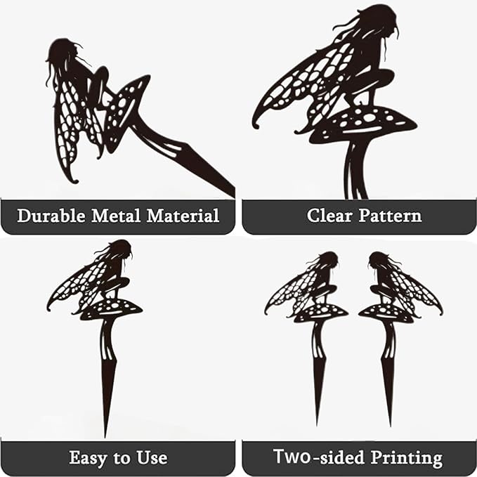 Decorative Garden Stakes, Fairy Garden Statues for Home and Garden (3)-Ruum Studio Home