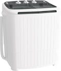 Greenvelly Portable Washing Machine, 16 Lbs Compact Mini Washer and Dryer Combo, Semi-automatic Twin Tub Washer with Drain Pump for Dorms, Apartments, RVs (Grey)-Ruum Studio Home