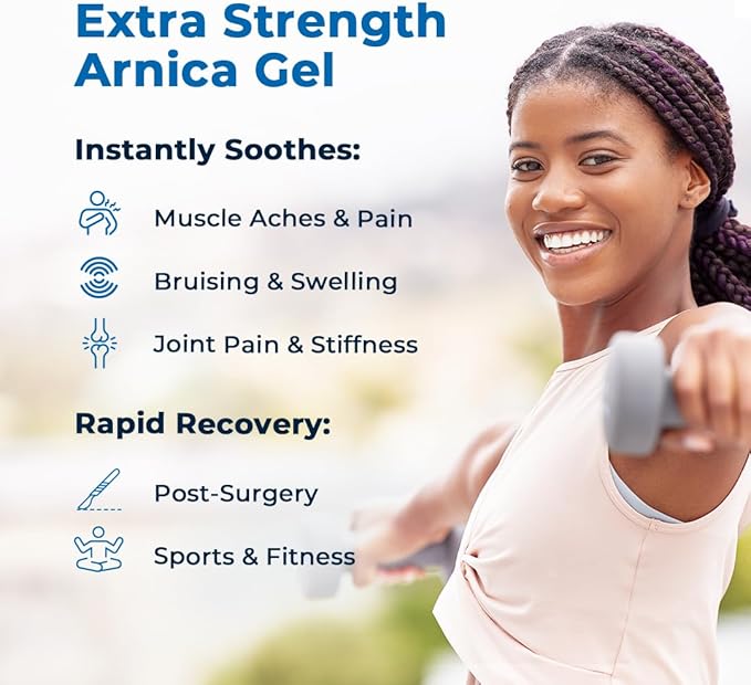 VitaMedica Arnica Gel Plus 15 Healing Plant Compounds, Extra Strength Formulation for Bruising, Swelling, Joint Pain, Muscle Soreness & Stiffness, All-Natural, Plant-Based Pain Relief-Ruum Studio Home