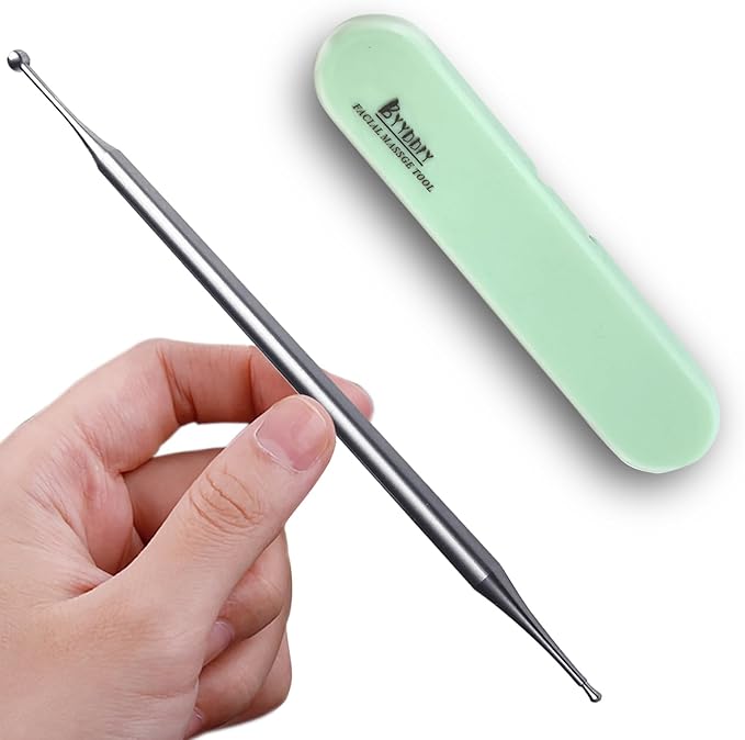 BYYDDIY 6.3inch Stainless Steel Dual Head Facial Reflexology Tools,Ear Massage Tool,Body Point Probe Pen &Trigger Point Massager Tool for Deep Tissue (6.3inch)-Ruum Studio Home