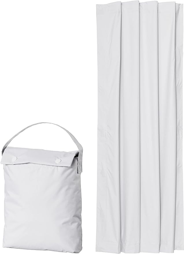 Amazon Basics Portable Blackout Curtain Shade with Suction Cups, 50"W x 78"L, 1 Pack, White-Ruum Studio Home
