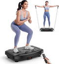 Vibration Plate Exercise Machine Weight Loss, Full Body Workout Vibration Plate Lymphatic Drainage, 199 Adjustable Speeds Power Shaping Vibrating Plate 450 Lbs Capacity Fitness Platform-Ruum Studio Home