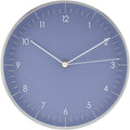 LUUK LIFESTYLE Minimalist Wall Clock with Silent Movement, no Ticking, Modern Design, Kitchen Clock, Decoration and Gift idea, in Blue and Silver-Ruum Studio Home