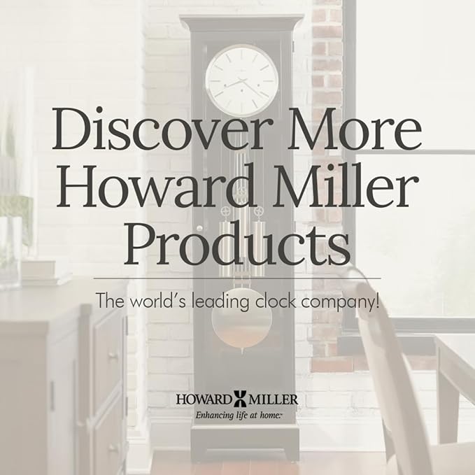 Howard Miller Paulina Wall Clock, Gray Finishes with Golden Pendulum & Quartz Movement, Classic Round White Dial with Roman Numeral Perfect for Home Decor, Living Room & Office Wall Mount-Ruum Studio Home