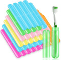 SIKEMAY 50 PCS Toothbrush Holder, Portable Plastic Dust Proof Breathable, Toothbrush Holder for Travel, Bathroom, Indoor, Outdoor, Trip, Camping, School-Ruum Studio Home