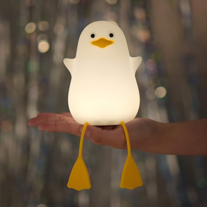 YuanDian Cute Duck Night Light, Gifts for Women Teen Girls Baby,Night Lights for Kids Bedroom Kawaii Room Decor, Cute Christmas Seagull Silicone Nightlights for Children Toddler.-Ruum Studio Home