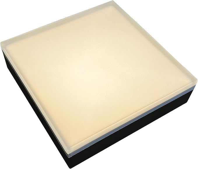 LUMENGY Paver Light 9×9 Inch (8.85 x 8.85 inches), 2700K Warm White Glare-Free Illumination for Driveways, Pathways, Pool Deck & Patios,12V AC/DC, Waterproof & Drive-Over Rated-Ruum Studio Home