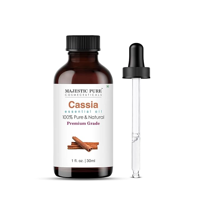 Majestic Pure Cassia Essential Oil with Glass Dropper - 1 Fl Oz - 100% Pure and Natural Cassia Oil - Premium Grade Essential Oils for Diffuser, Aromatherapy, Soap and Candle Making-Ruum Studio Home