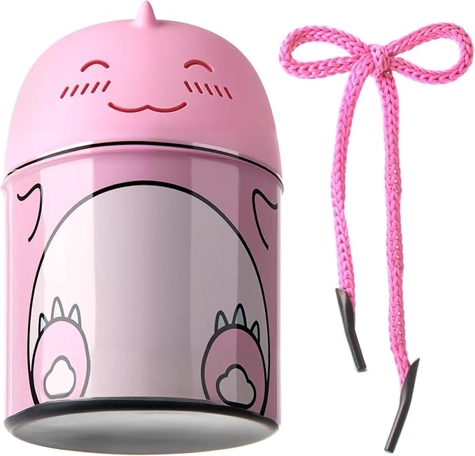 Toilet Bowl Cleaners Bottle Cute Dinosaur Shaped Bathroom Toliet Bowl Cleaner Toilet Tank Cleaner with Fresh Peach Scent (Pink)-Ruum Studio Home