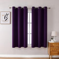 ChrisDowa Grommet Blackout Curtains for Bedroom and Living Room - 2 Panels Set Thermal Insulated Room Darkening Curtains (Royal Purple, 38W x 45L)-Ruum Studio Home