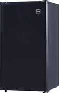 RCA RFR321-B-Black-COM RFR321 Single Mini Refrigerator-Freezer Compartment-Adjustable Thermostat Control-Reversible Doors-Ideal for Dorm, Office, RV, Garage, Apartment-Black Cubic Feet, 3.2 CU.FT-Ruum Studio Home