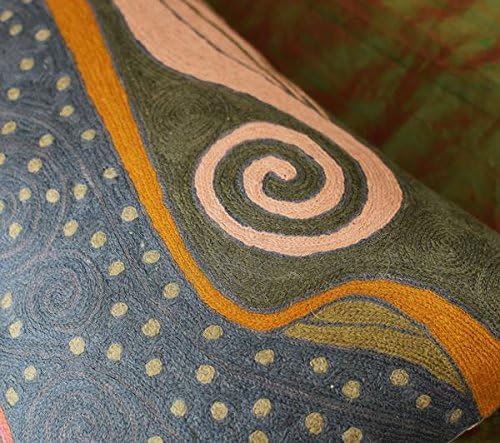 Lumbar Blue Klimt Throw Pillow Cover Art Nouveau Pillowcase Modern Couch Cushion Contemporary Pillowsham Mid Century Chair Farmhouse Cushions Handmade Wool Size 14x20-Ruum Studio Home