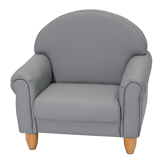 Children's Factory As We Grow Toddler Chair, Flexible Seating for Daycare or Preschool, Kids Reading Couch, Playroom Furniture, Gray-Ruum Studio Home