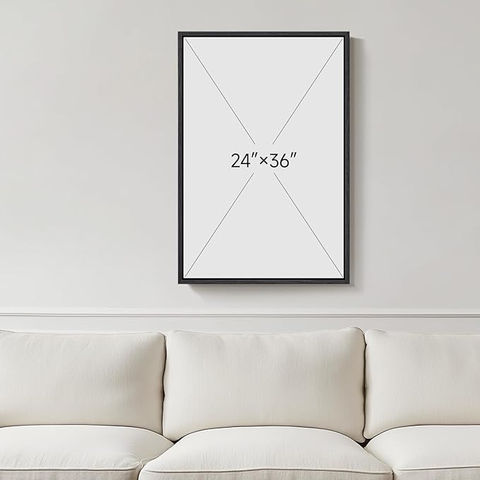 Framed Green Abstract Canvas Wall Art, Modern Art Prints Paintings Artwork for Walls, Minimalist Dark Sage Green Pictures for Living Room Dining Room Bedroom Office Bathroom Wall Decor 24x36 In-Ruum Studio Home