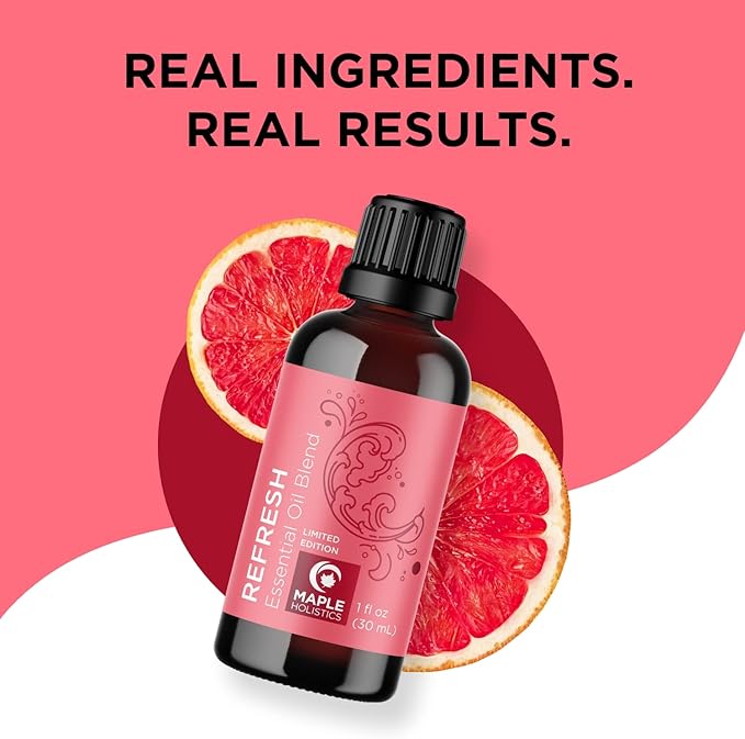 Pink Grapefruit Essential Oil Blend - Refreshing Citrus Essential Oil Blend for Diffusers with Lime Essential Oil Grapefruit Oil and Eucalyptus Essential Oil - Sweet Aromatherapy Citrus Oil Blend-Ruum Studio Home