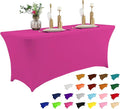 IVAPUPU 6FT Table Cloth for Rectangular Fitted Events Stretch Fuchsia Table Covers Washable Cover Spandex Tablecloth Protector for Party, Wedding, Cocktail, Banquet, Festival-Ruum Studio Home