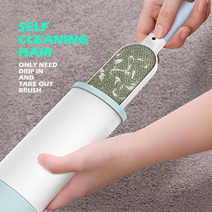 Double Sided Self-Cleaning Pet Hair Remover for Laundry, Dog Hair Remover, Cat Hair Remover, Pet Lint Roller Brush, Magic Cleaner Brush, Lint Brush Clothes, Pet Lint Brush A (Blue)-Ruum Studio Home