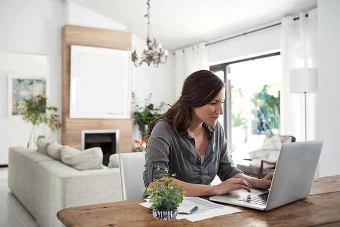 Artificial Plants Potted Real Looking Small Faux Plant with Rustic Black Cement Planter for Kitchen Office Desk Bookshelf Decor (Eucalyptus Plant)-Ruum Studio Home