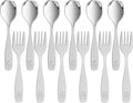 12 Pieces Toddler Utensils, Kids Stainless Steel Silverware Set - 6pcs Forks and 6pcs Spoon, Cute Children Flatware Sets with Mirror Polished, Self Feeding Safe, Dishwasher Safe-Ruum Studio Home