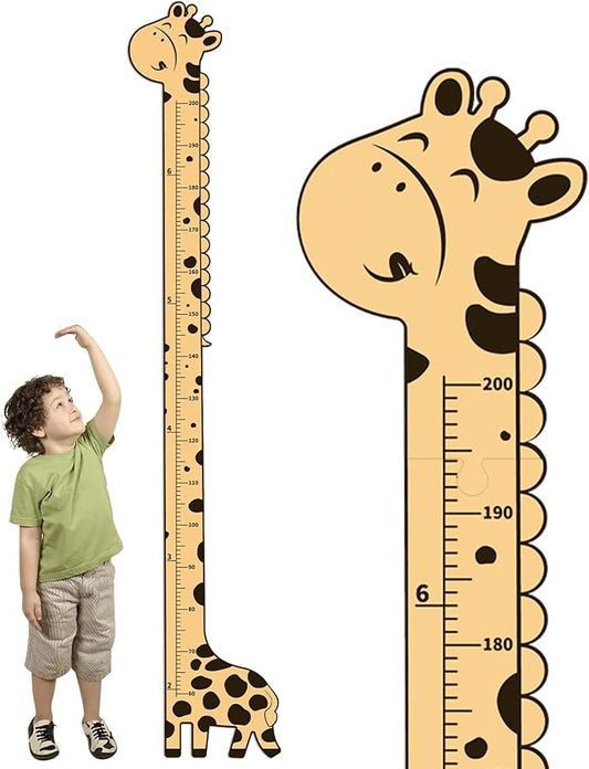 Wooden Growth Chart for Kids,Giraffe Height Chart for Boy Girls,Measuring Board for Kids Height,for Child's Room,Nursery Decor Decoration Wall Art (giraffe)-Ruum Studio Home