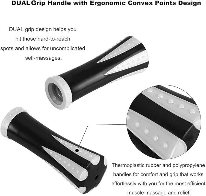 Yansyi Muscle Roller Stick for Athletes - Body Massage Roller Stick - Release Myofascial Trigger Points Reduce Muscle Soreness Tightness Leg Cramps & Back Pain for Physical Therapy & Recovery (White)-Ruum Studio Home
