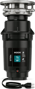 Moen Prep Series Disposer 1/2 Horsepower Continuous Feed Garbage Disposal featuring Fast Track Technology, Power Cord Included, GT50C-Ruum Studio Home