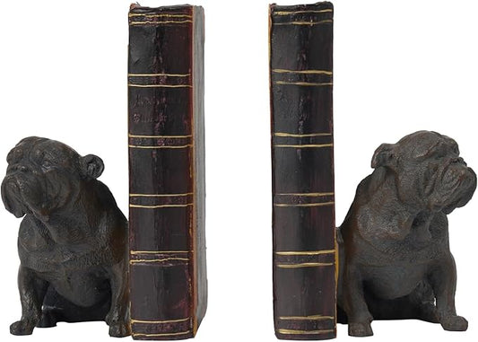 Dog Decorative Bookends Book Holder - Vintage Shelf Decor Book Ends to Hold Books Heavy Duty for Home Decor 3.5 X 4.5 X 6.25 inch Guichifun-Ruum Studio Home