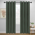 Easy-Going Blackout Curtains for Bedroom, Solid Thermal Insulated Grommet and Noise Reduction Window Drapes, Room Darkening Curtains for Living Room, 2 Panels (52x84 in,Greyish Green)-Ruum Studio Home
