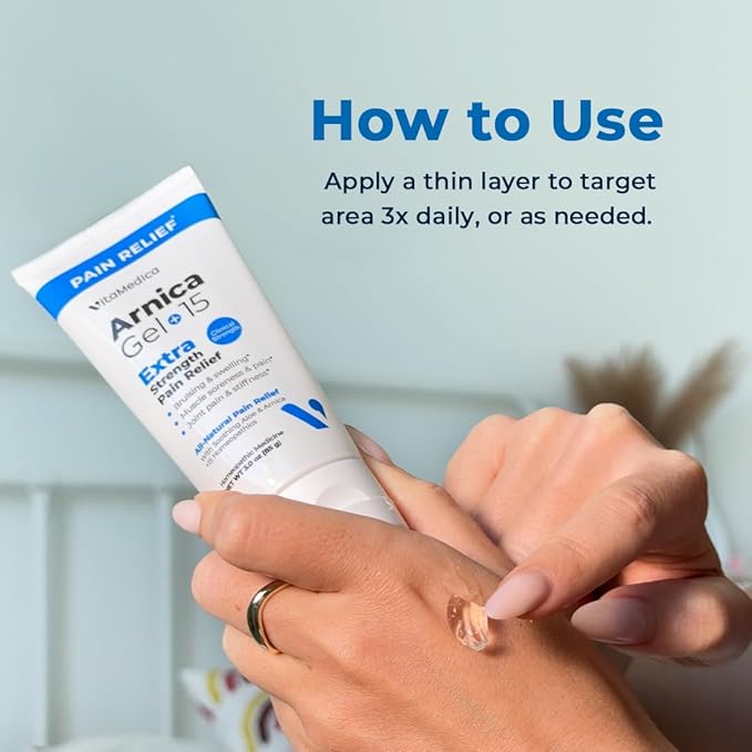 VitaMedica Arnica Gel Plus 15 Healing Plant Compounds, Extra Strength Formulation for Bruising, Swelling, Joint Pain, Muscle Soreness & Stiffness, All-Natural, Plant-Based Pain Relief-Ruum Studio Home