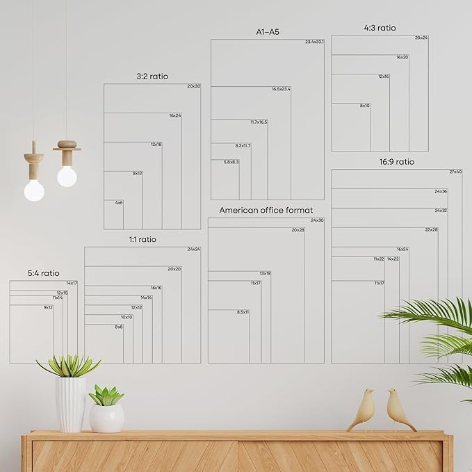 Homeforia 15x15 Picture Frame Rose Gold, High End Metal 15 x 15 Square Poster Frame with Mat 11 x 11 Photo, 15x15 Frame Matted to 11x11 Print, 15by15 Hanging Frames, Tempered Glass, Wall Kit, Set of 1-Ruum Studio Home